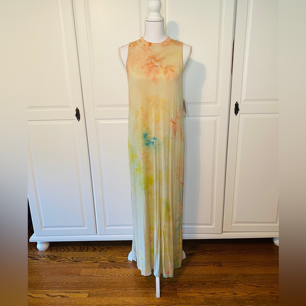 Ice-Dyed Maxi Tank Dress
